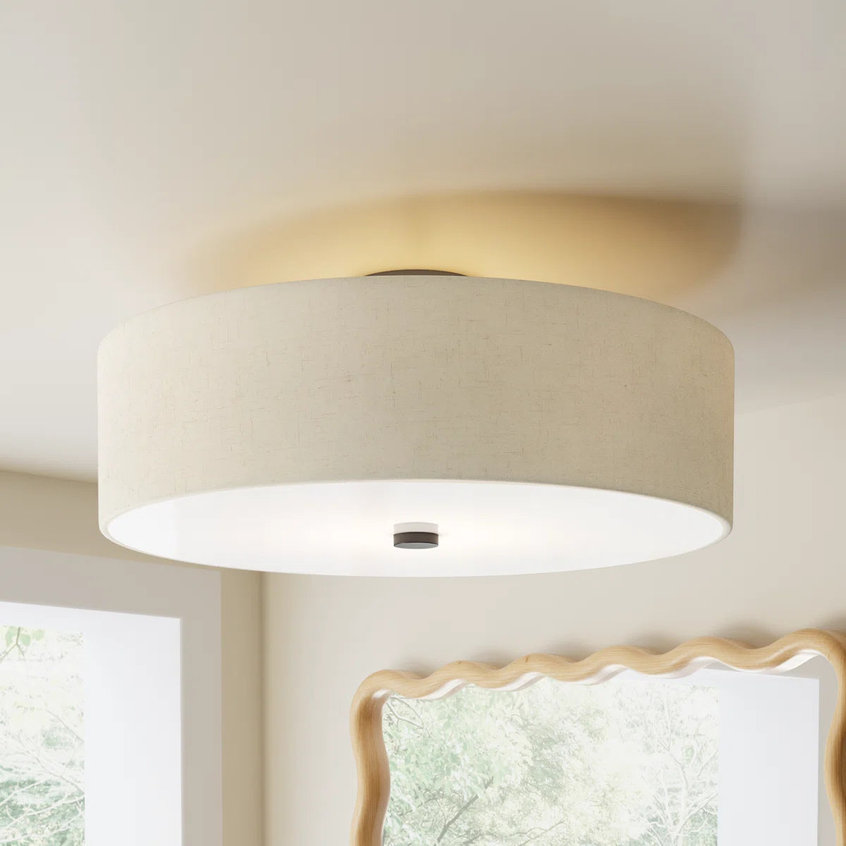 Flaire Fabric Semi Flush Mount