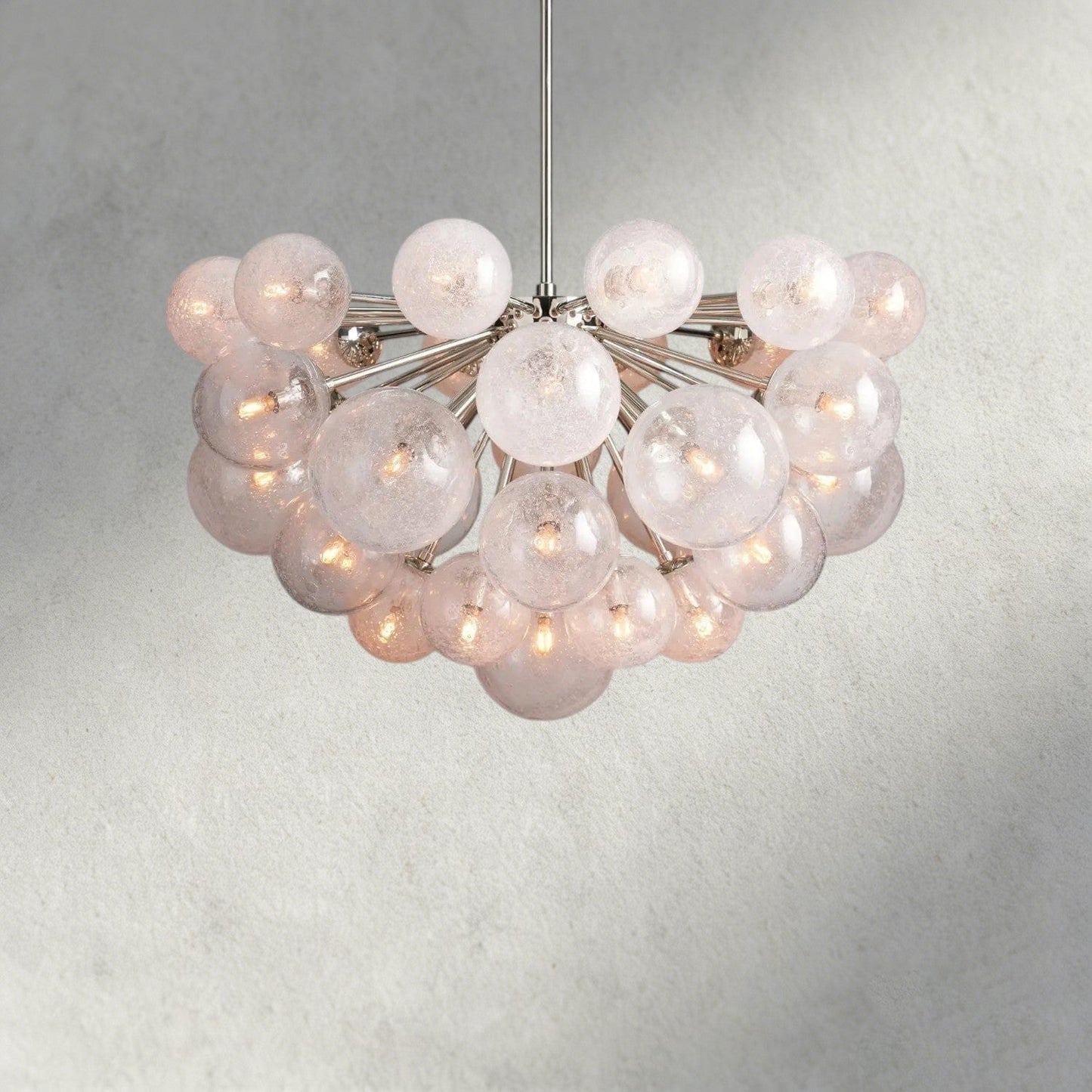 37 Lights / Nickle Mandoza Chandelier 19/ 37 Lights