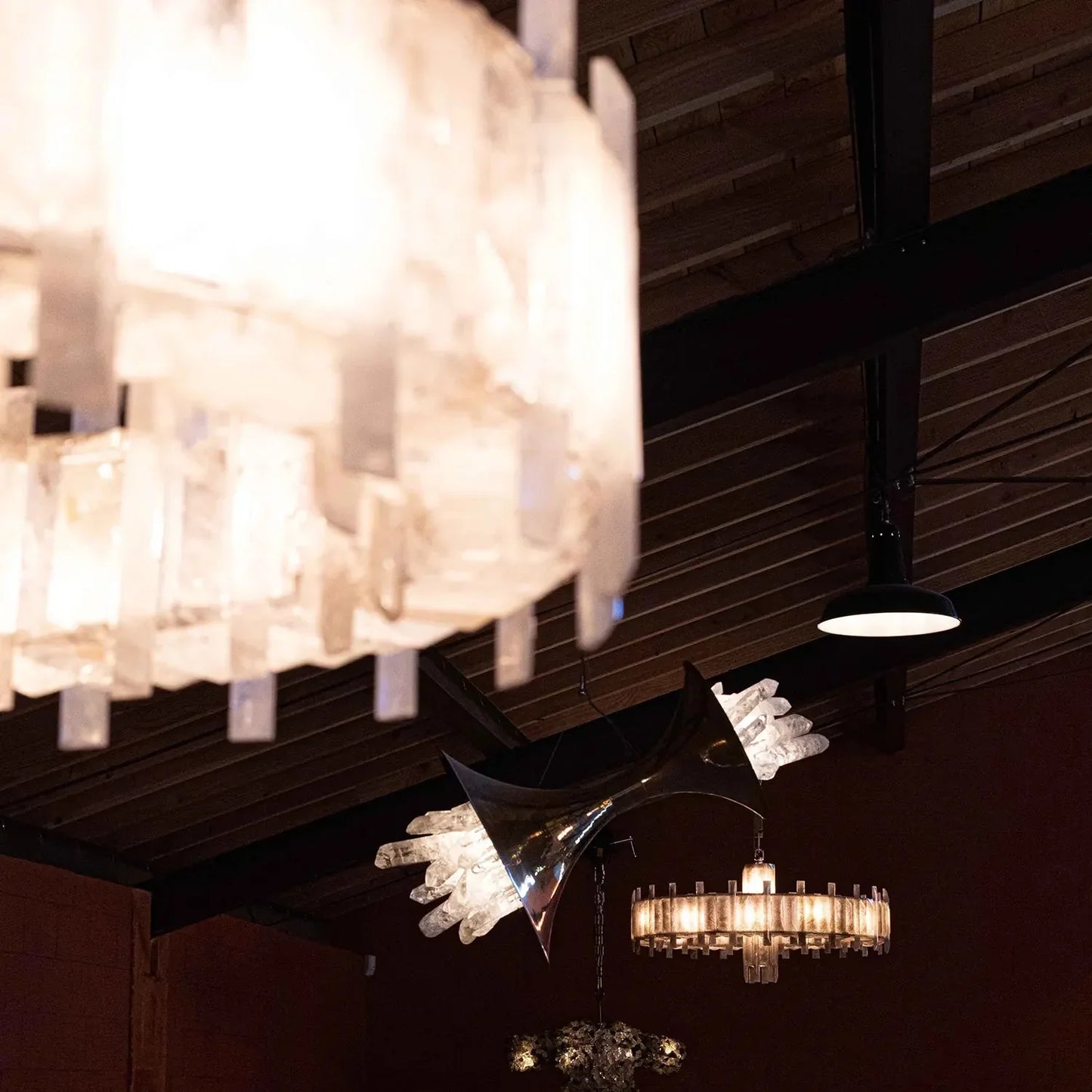 Saturn chandelier - CDR SATURN TRANSPARENT-Manor Lights