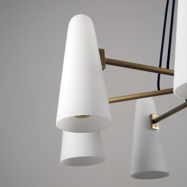 Modern Style Round Cone Glass Chandelier for Bedroom / living Room / dining Room
