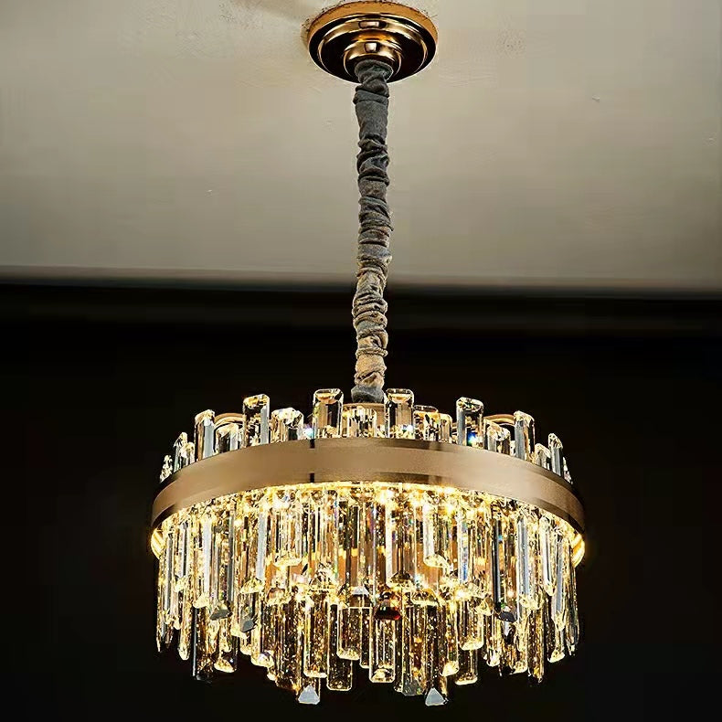 Modern Round / rectangular Crystal Chandelier Collection for Living Room / hallway / dining / bedroom