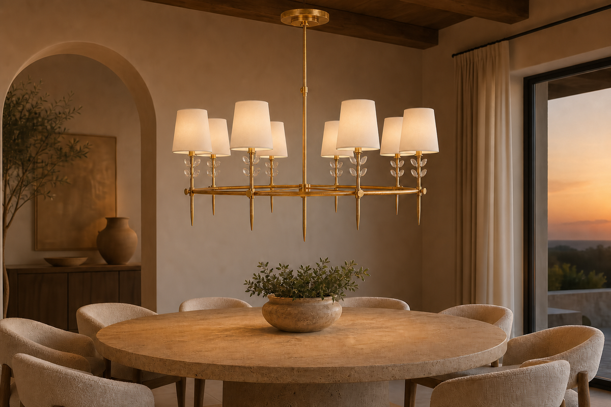 Bryant Glass Large Ring Chandelier