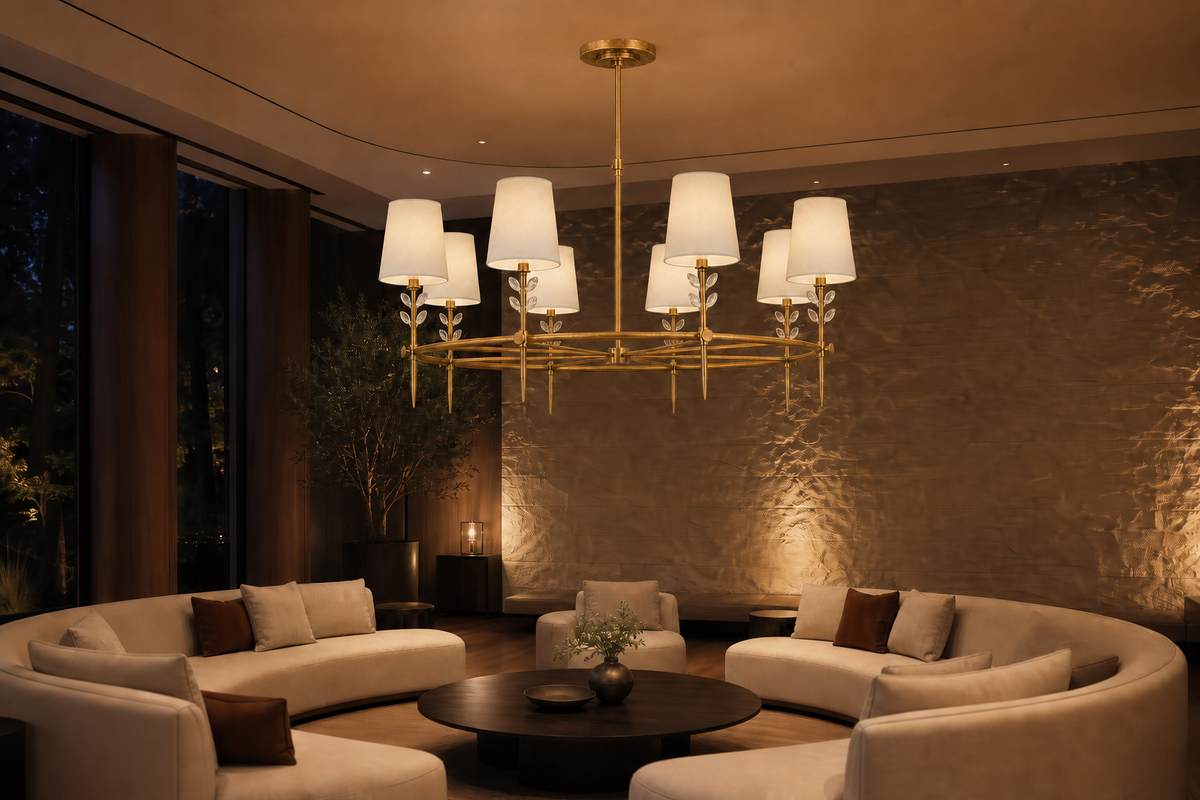 Bryant Glass Large Ring Chandelier