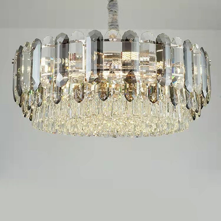 Luxury Smoke Gray K9 Crystal Chandeliers for Dining Room / living Room