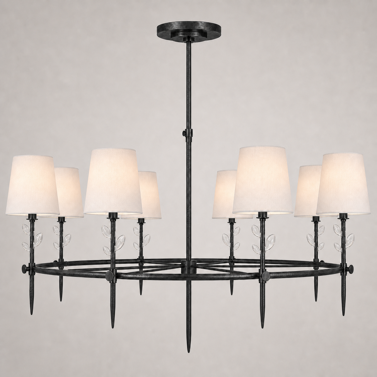 Bryant Glass Large Ring Chandelier