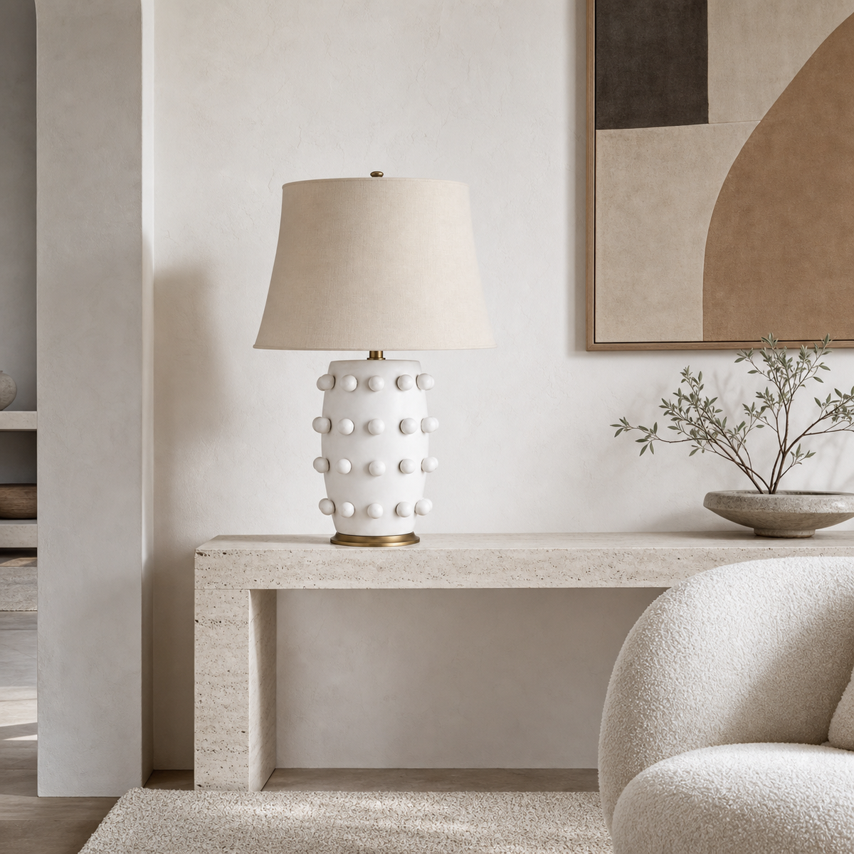 Polka Dot Porcelain Table Lamp