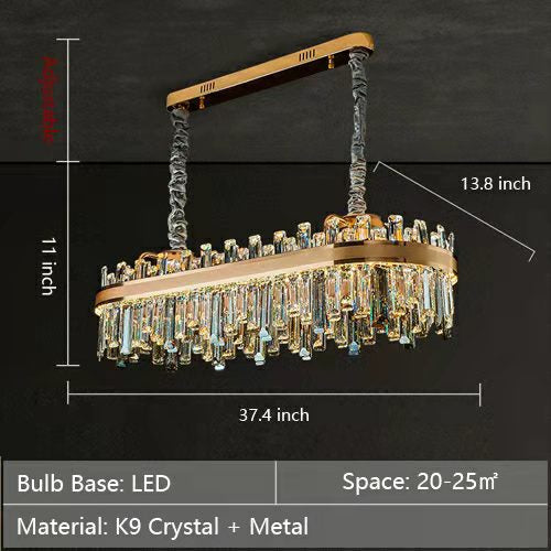 Modern Round / rectangular Crystal Chandelier Collection for Living Room / hallway / dining / bedroom
