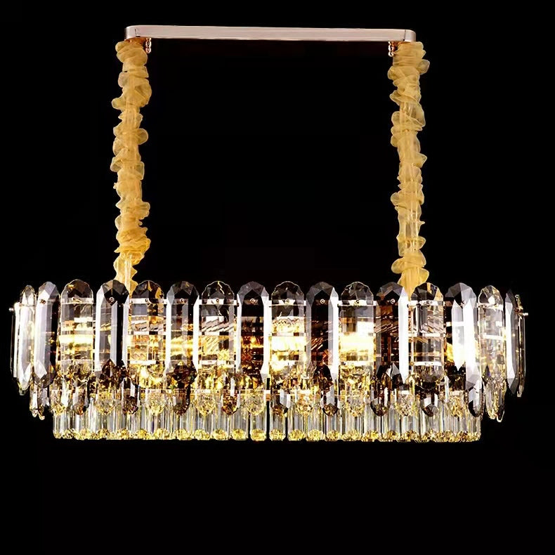 Luxury Smoke Gray K9 Crystal Chandeliers for Dining Room / living Room