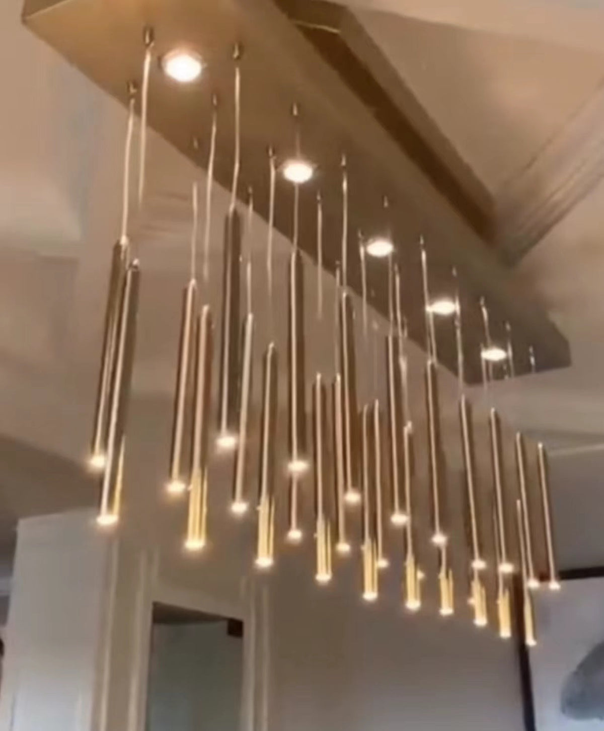 Gold Minimalism Pendant Chandelier for Dining Room