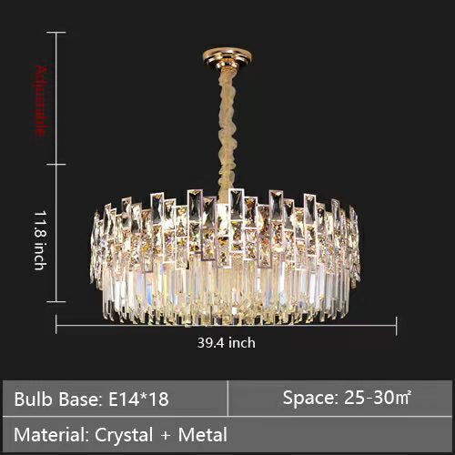 Exclusive Designer Crystal Chandelier for Modern Living Room Luxury Dining Room Ceiling Lamp