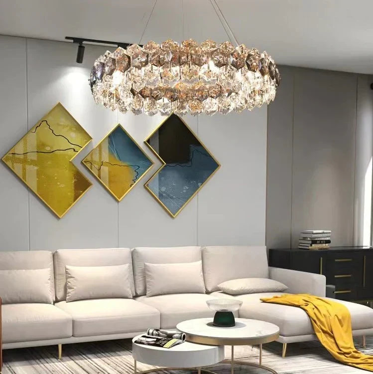 Light Luxury Flower Petal Chandelier Suit for Living / dining Room / Bedroom