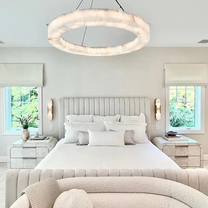 Art Alabaster Ring Chandelier for Living Room / bedroom