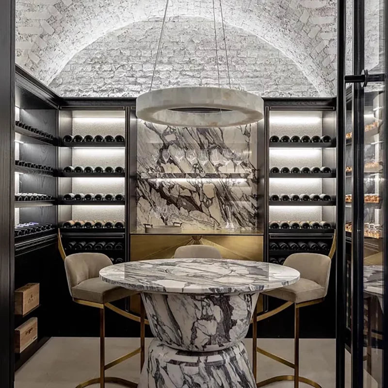 Art Alabaster Ring Chandelier for Living Room / bedroom