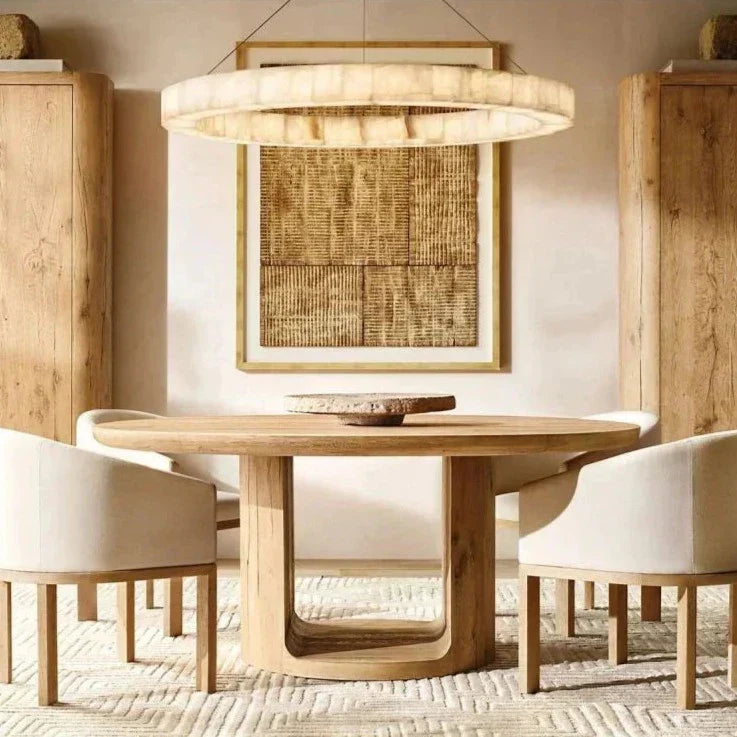 Art Alabaster Ring Chandelier for Living Room / bedroom