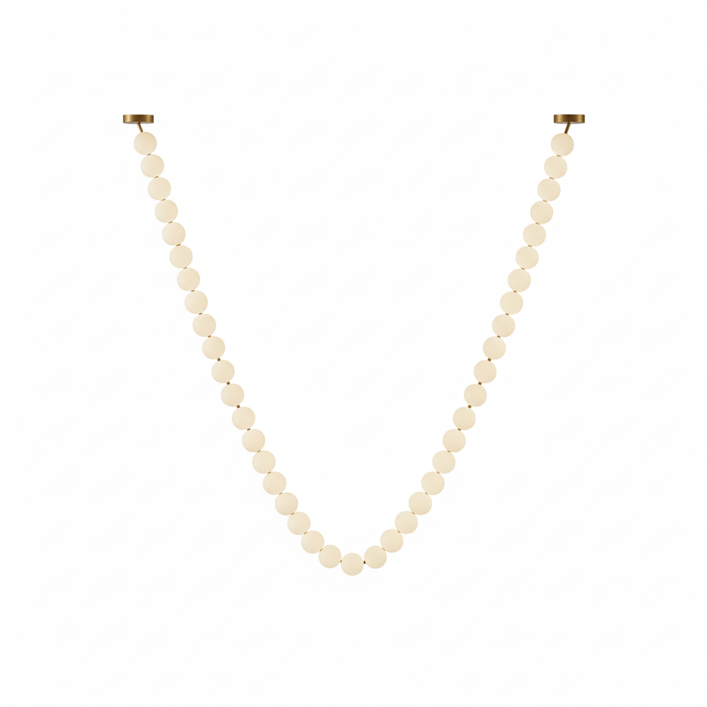 Pearl Glass Necklace Balls Chandelier