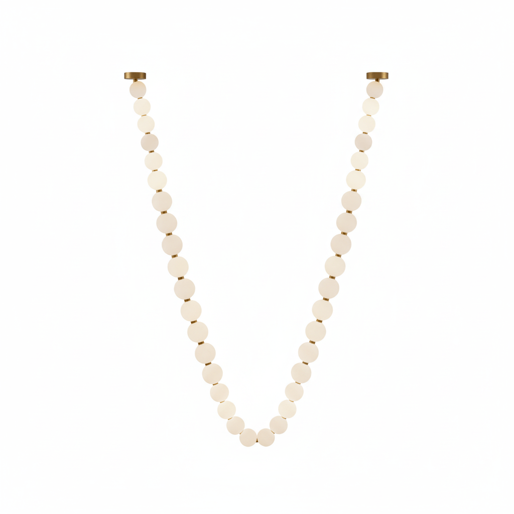 Pearl Glass Necklace Balls Chandelier
