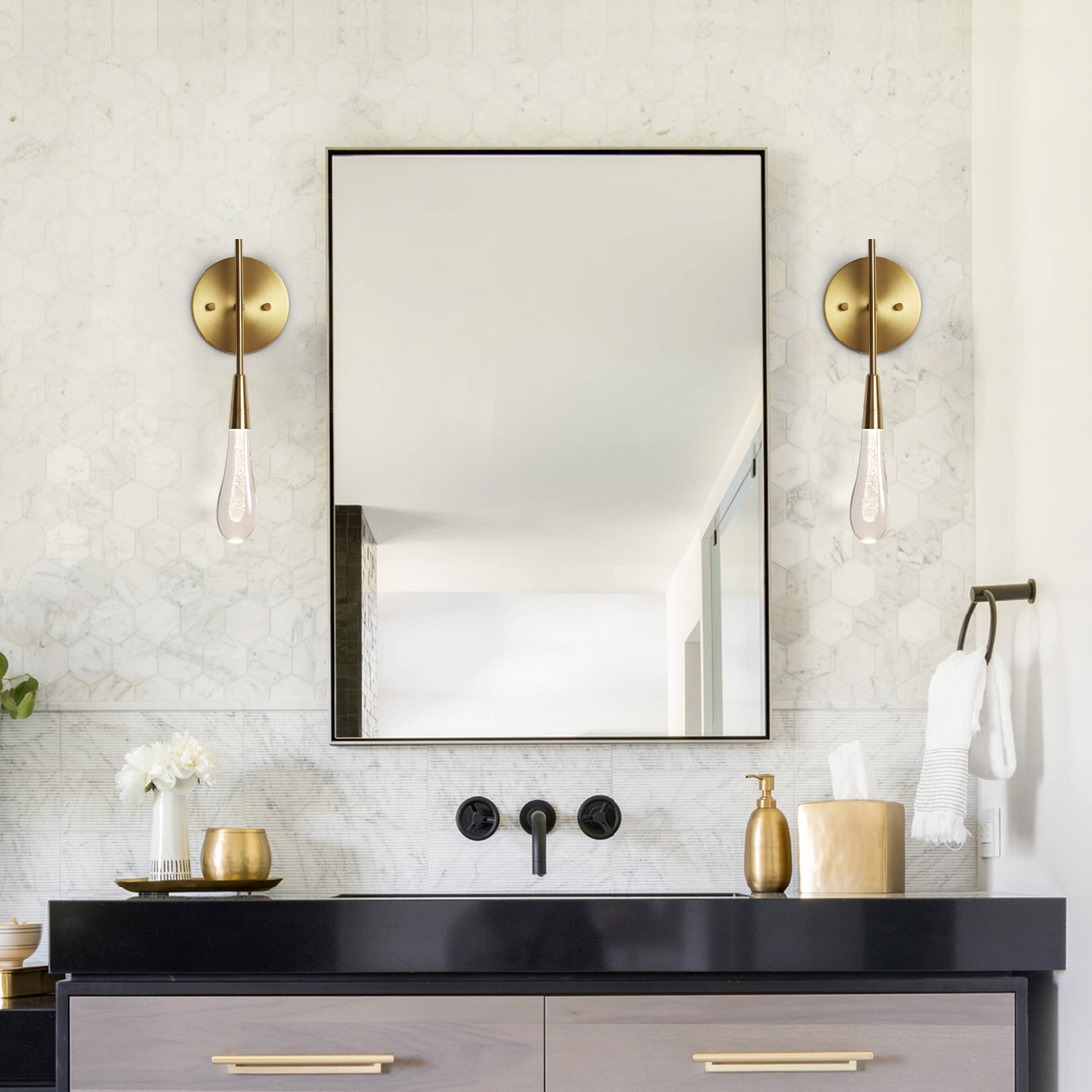 Soltaire Crystal Wall Sconce 5-Inchw