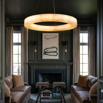Art Alabaster Ring Chandelier for Living Room / bedroom