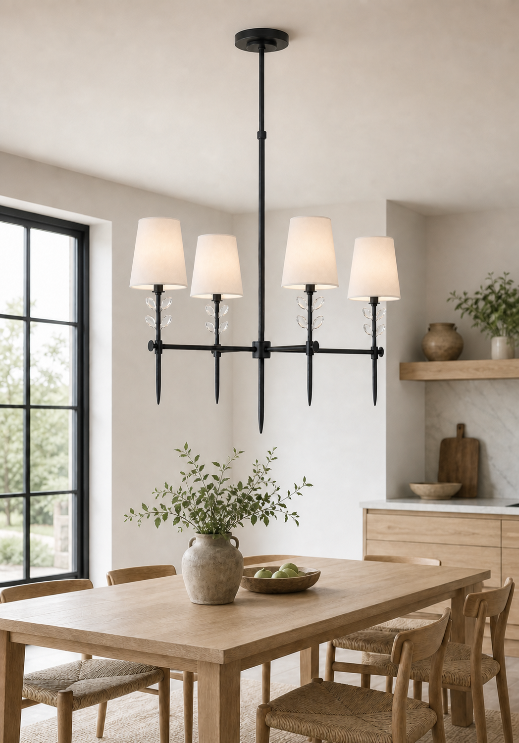 Baker Glass Chandelier
