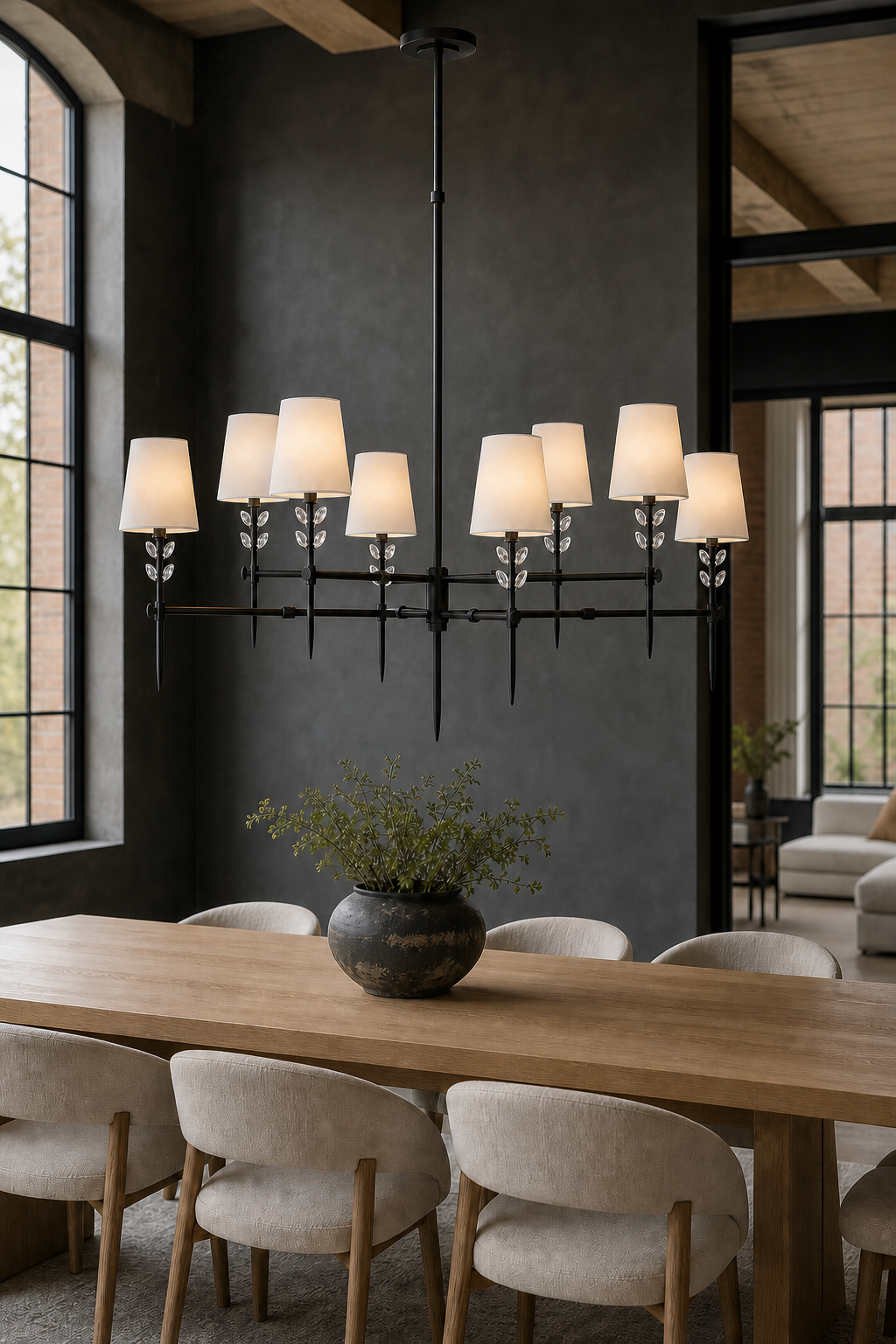 Bryant Extra Large Two Tier Glass Chandelier