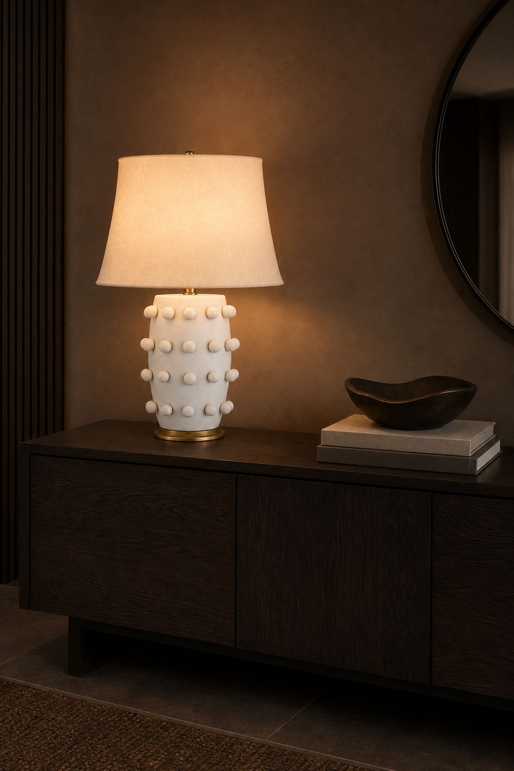 Polka Dot Porcelain Table Lamp