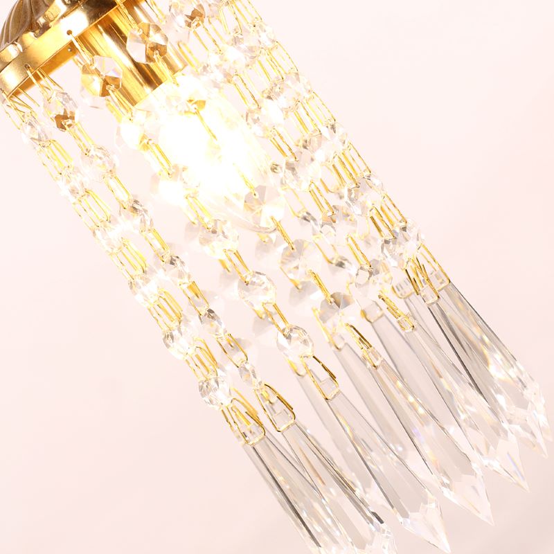 Mini Cast Copper Angel Crystal Pendant Light