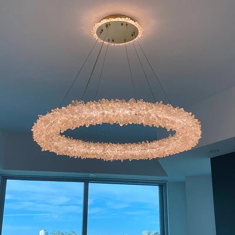 Modern Round / oval / linear / square Natural Crystal Chandelier