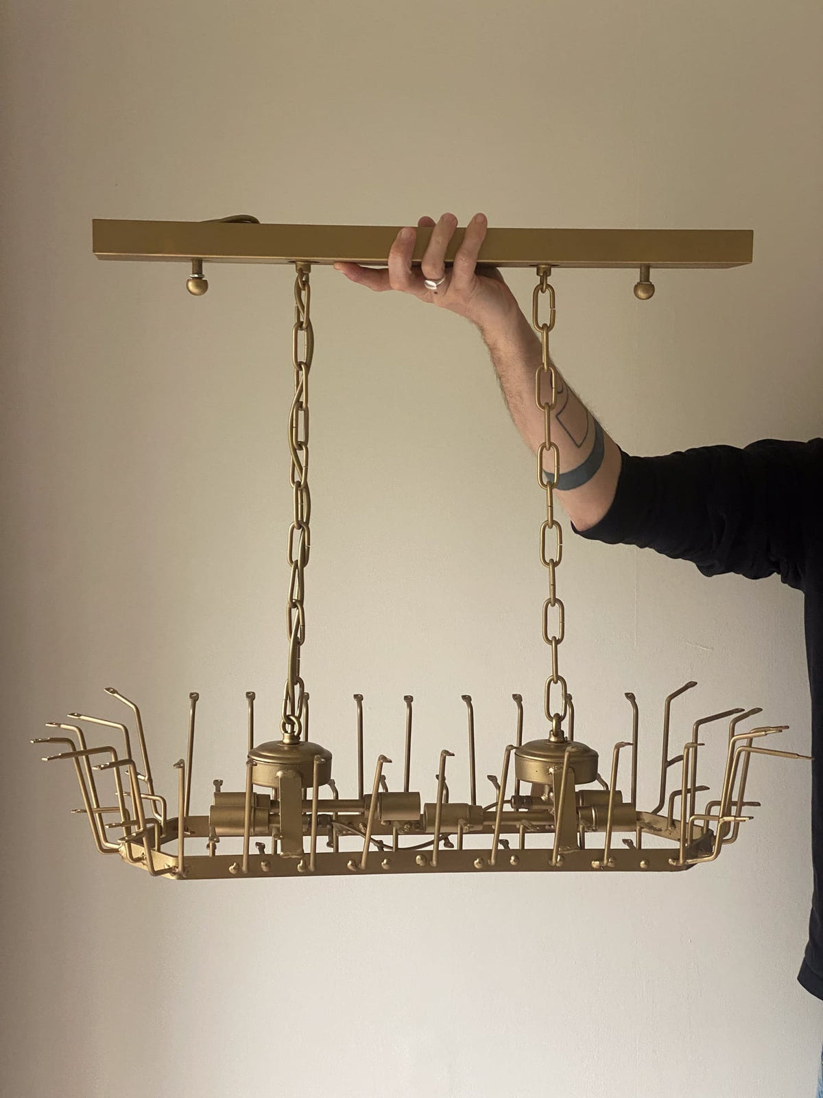 Murano Chandelier – Poliedri – 84 Glasses – Smoked