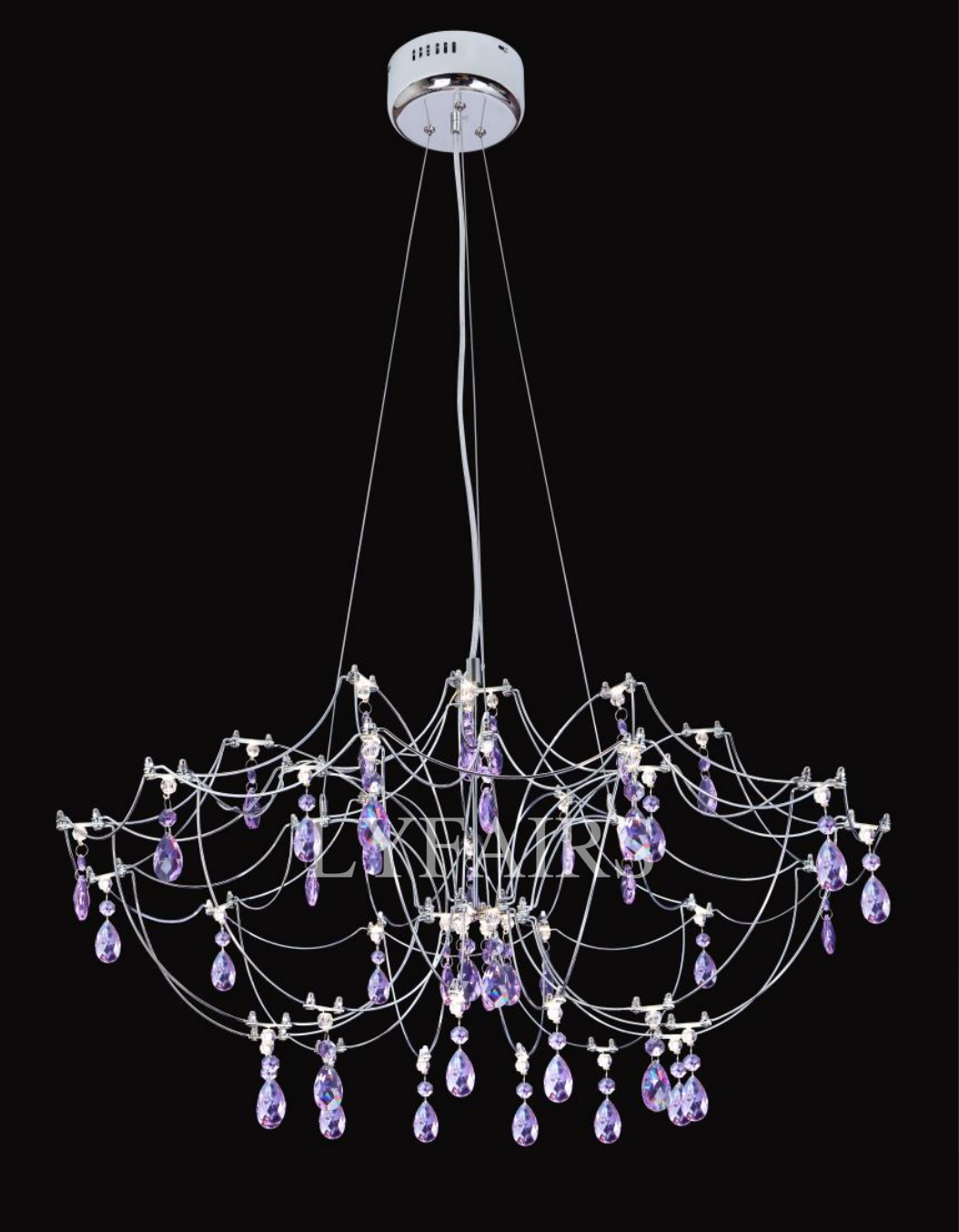 Modern Art Design Dreamcatcher-Inspired Firefly Coloful Crystal Chandelier