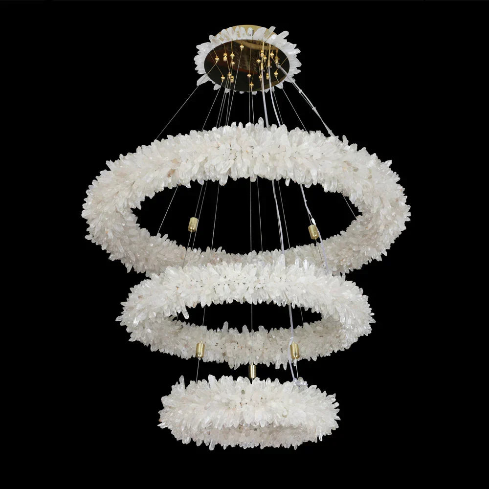Modern Round / oval / linear / square Natural Crystal Chandelier