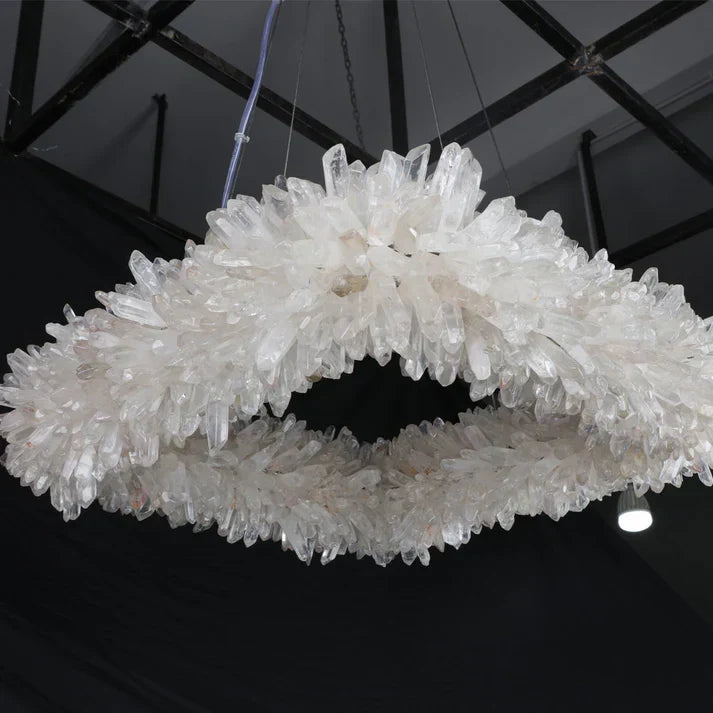 Modern Round / oval / linear / square Natural Crystal Chandelier