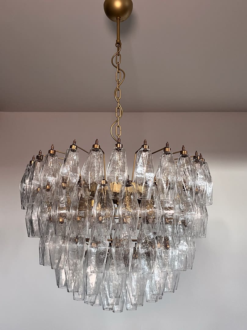 Murano Chandelier – Poliedri – 111 Glass – Transparent