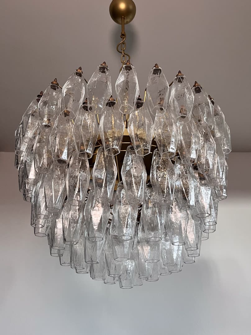 Murano Chandelier – Poliedri – 111 Glass – Transparent