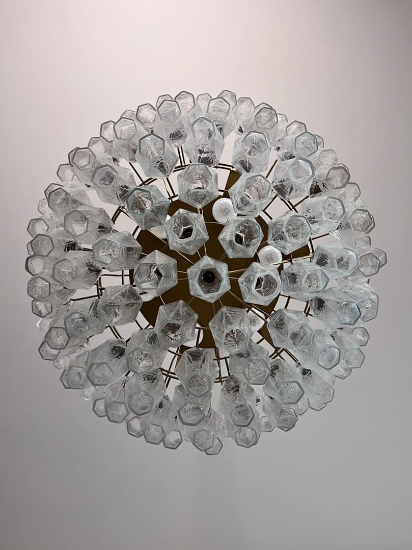 Murano Chandelier – Poliedri – 111 Glass – Transparent
