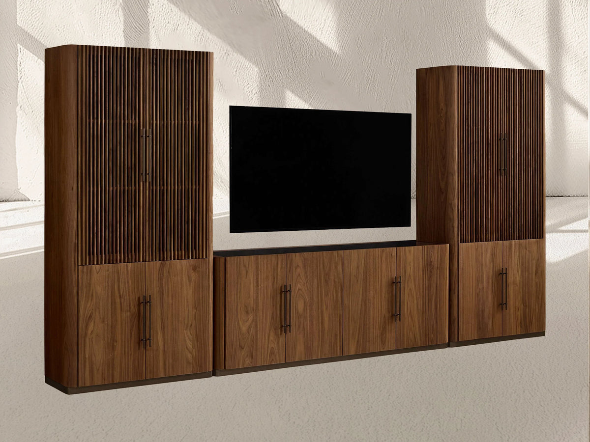 Piermont Modular Reeded Media Cabinet Set