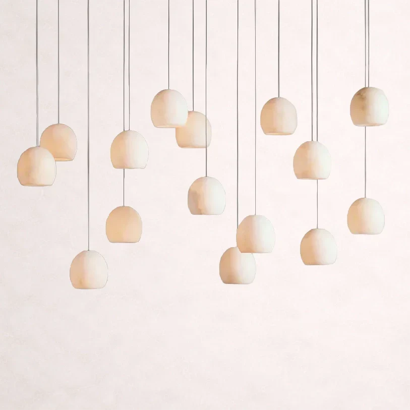 Arica Alabaster Rectangular Chandelier