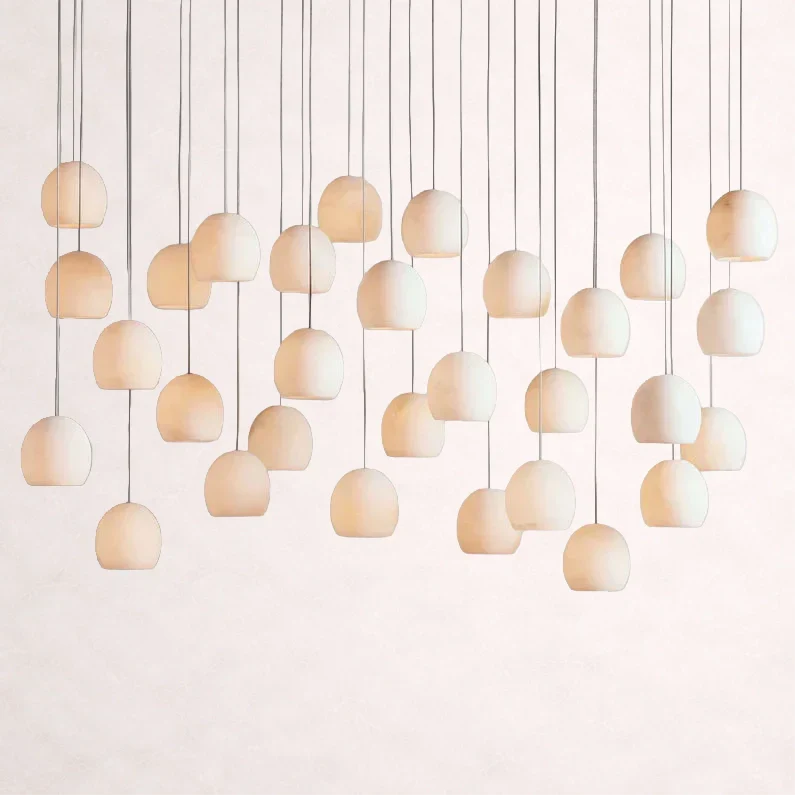 Arica Alabaster Rectangular Chandelier