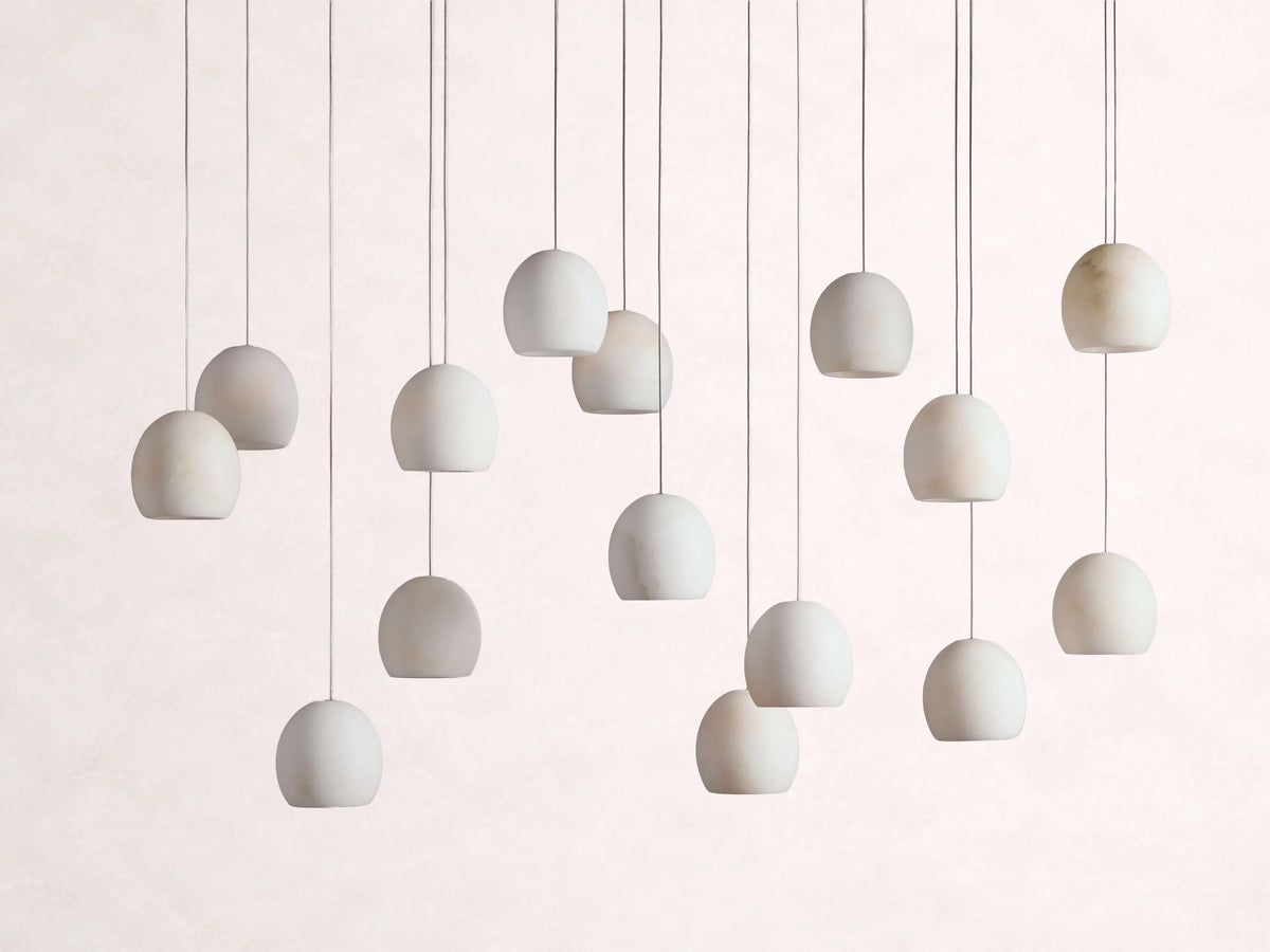 Arica Alabaster Rectangular Chandelier