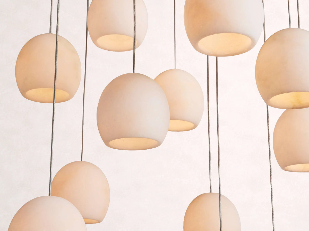 Arica Alabaster Rectangular Chandelier