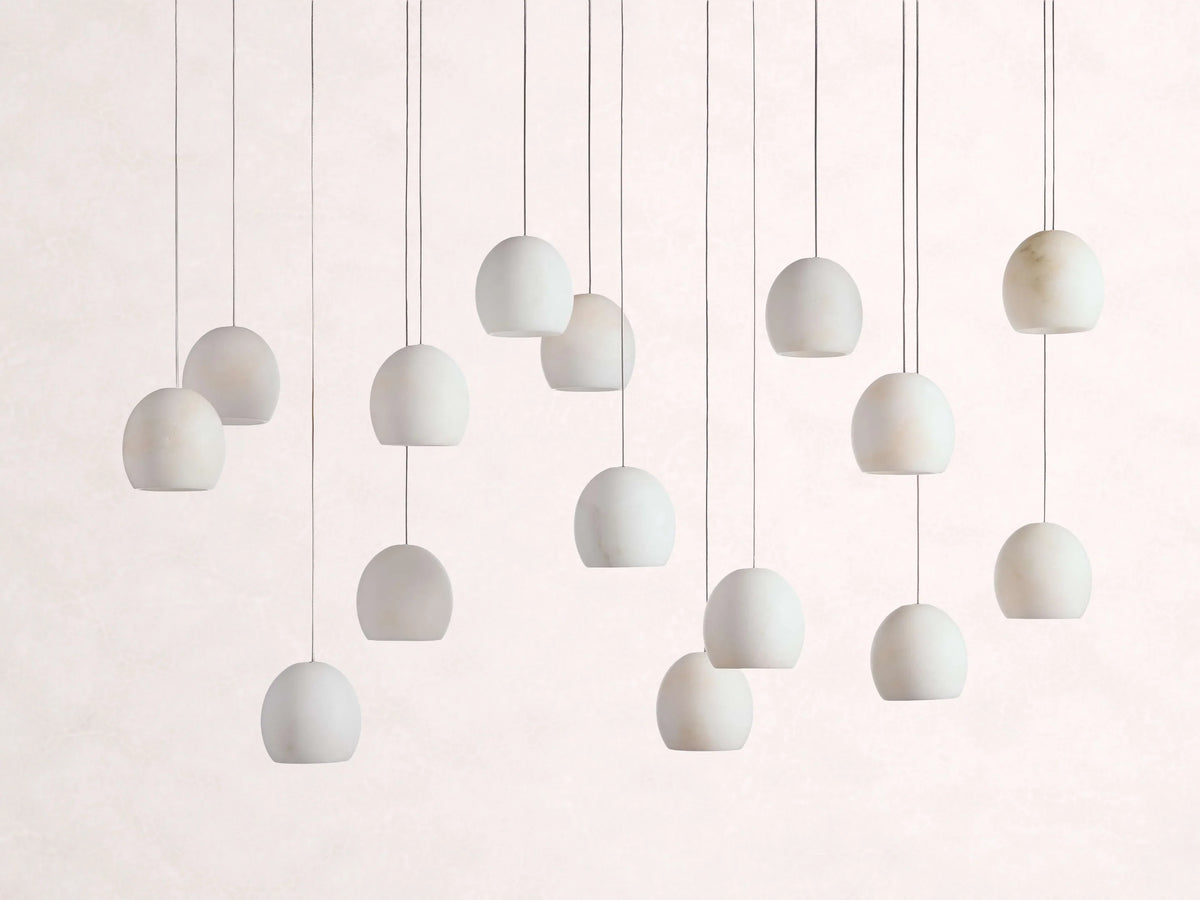 Arica Alabaster Rectangular Chandelier