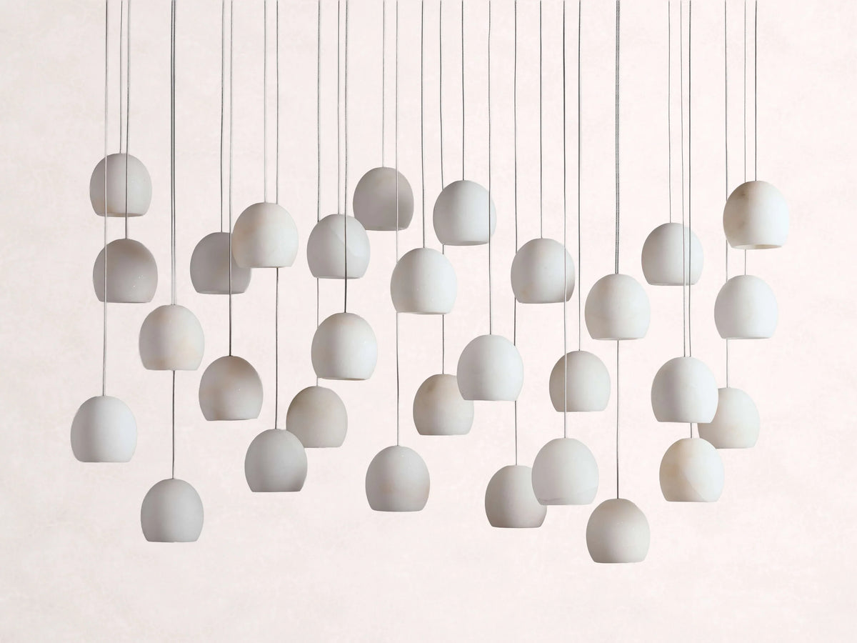 Arica Alabaster Rectangular Chandelier