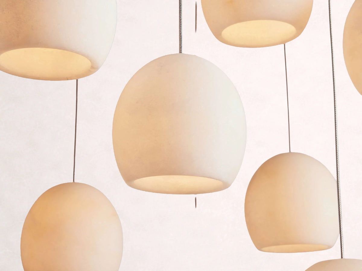 Arica Alabaster Rectangular Chandelier