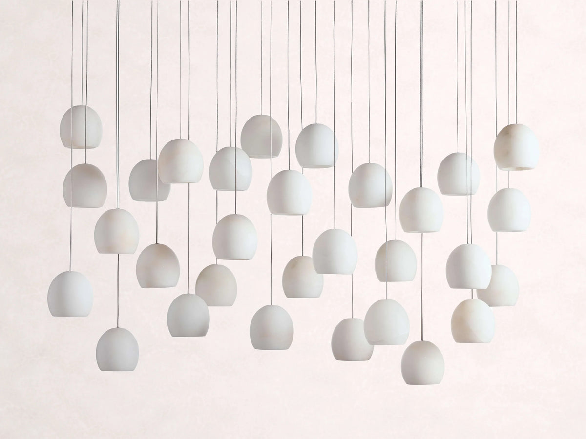 Arica Alabaster Rectangular Chandelier