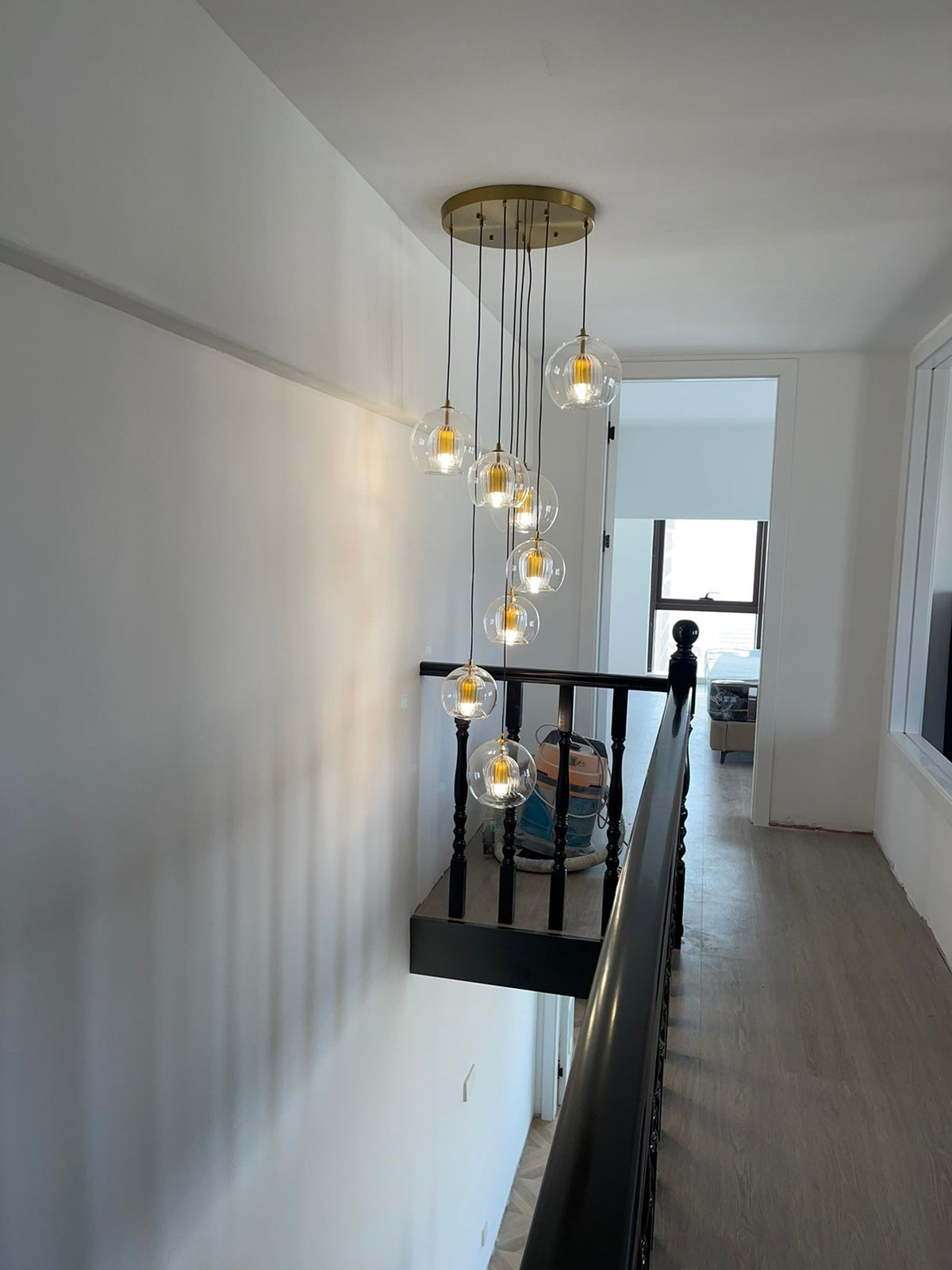 Scandinavian Modern Minimalist Extra-Long Chandelier for Staircase / loft / high-Ceiling Space