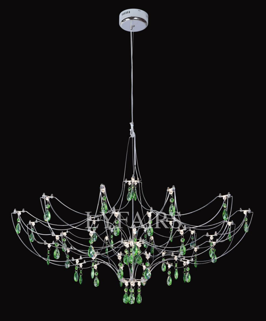 Modern Art Design Dreamcatcher-Inspired Firefly Coloful Crystal Chandelier