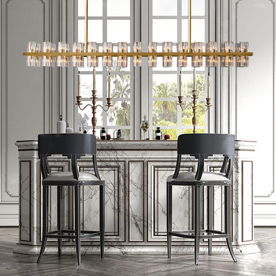 Arcachen Crystal Rectangular Chandelier 72"
