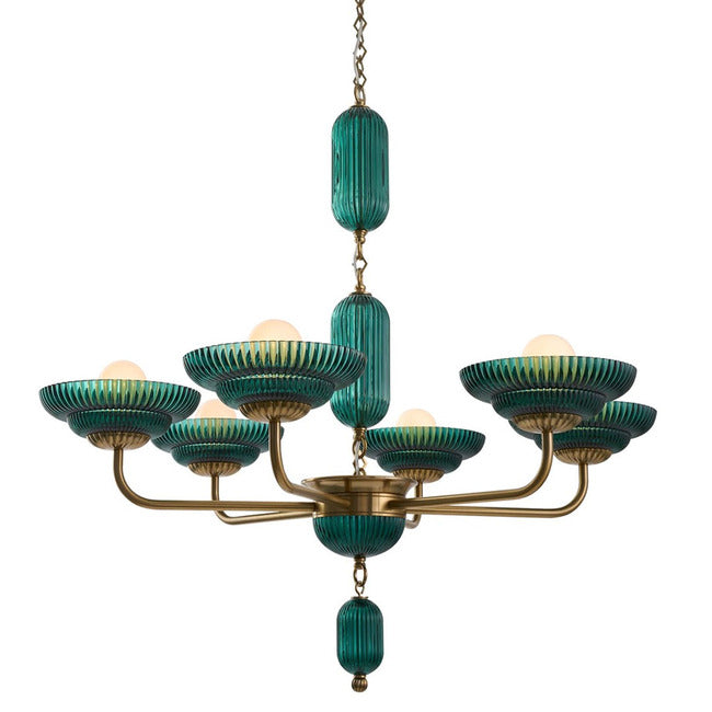 Veridian Murano Glass Chandelier