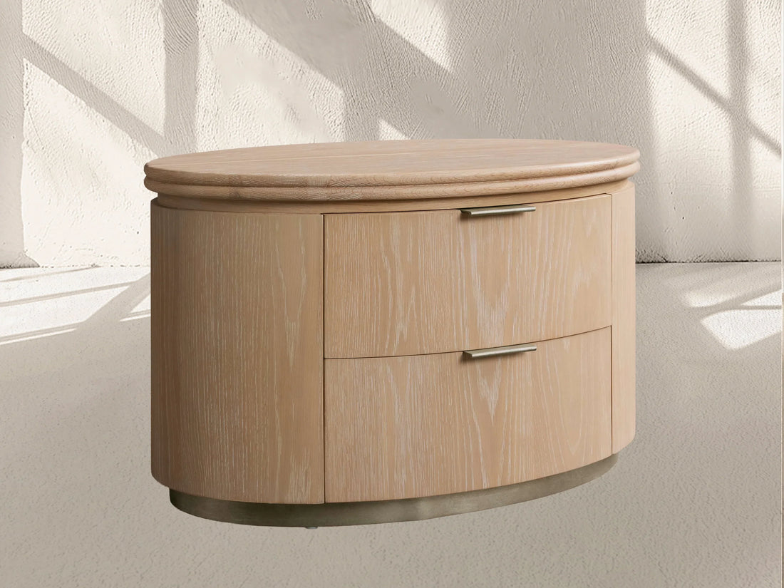 Caden Wood Oval Nightstand