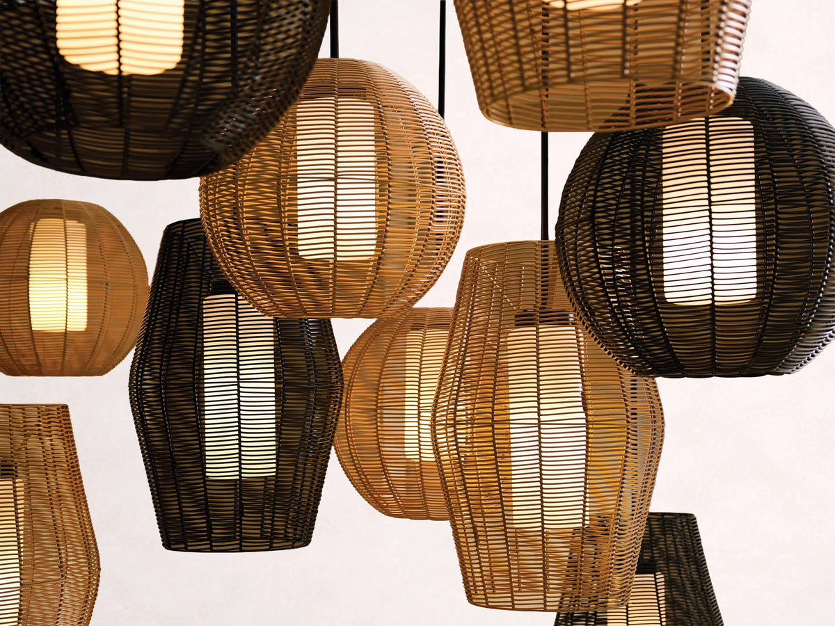 Cohen Globe Wicker Outdoor Pendant 20-Inch