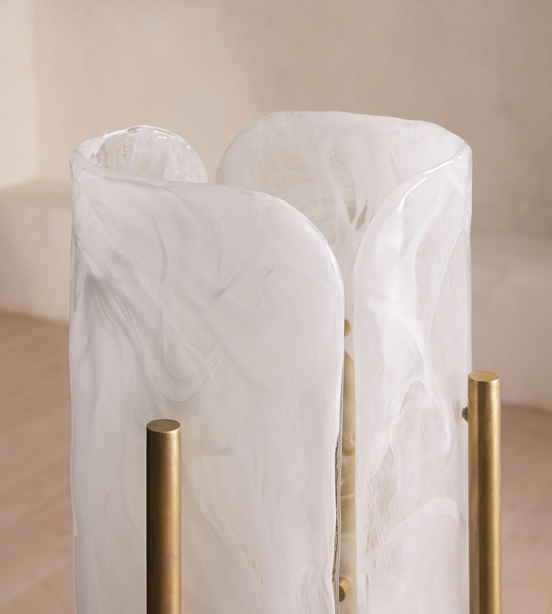 Lea Glass Floor Lamp 63-Inchh